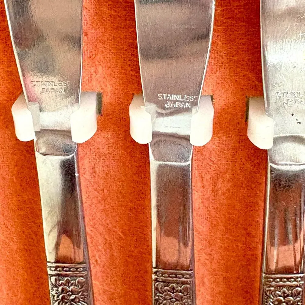 Title: Vintage Tremont MCM Floral Stainless Steel Flatware Set for 8 Japan 40pcs